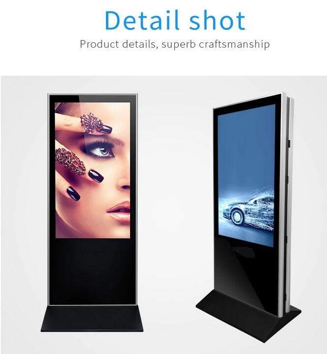 Двойной, который встали на сторону экран киоска экрана касания LCD дюйма 42-65 полностью закаленный стеклянный